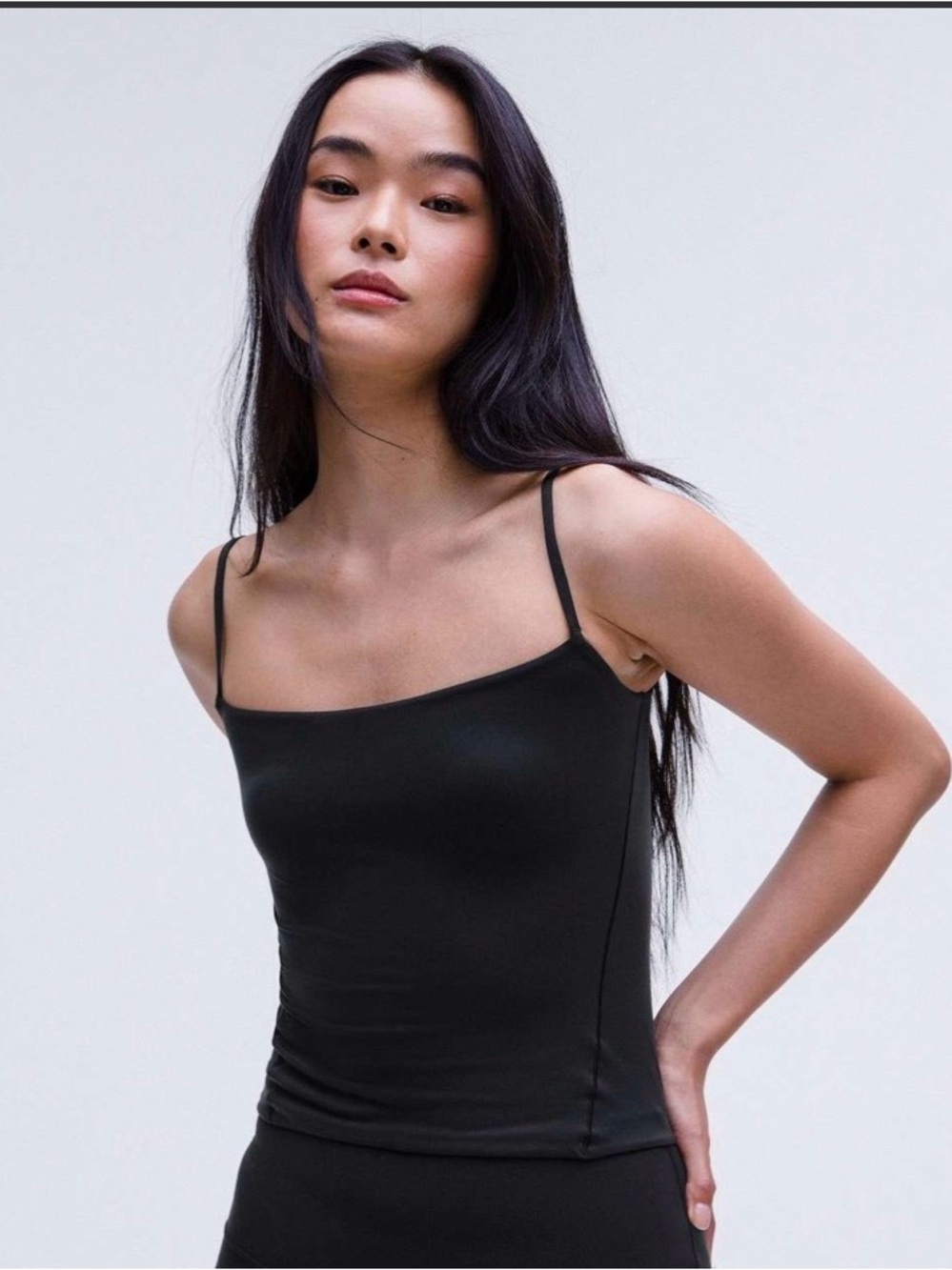 Lululemon Wundermost Ultra-Soft Nulu Spaghetti-Strap Cami Tank Top Black Size XL